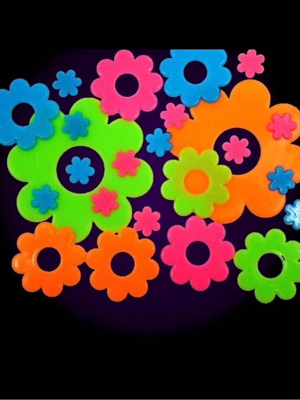 Retro 80s 90s Neon Glow In The Dark Party & Decor Supply Bundle